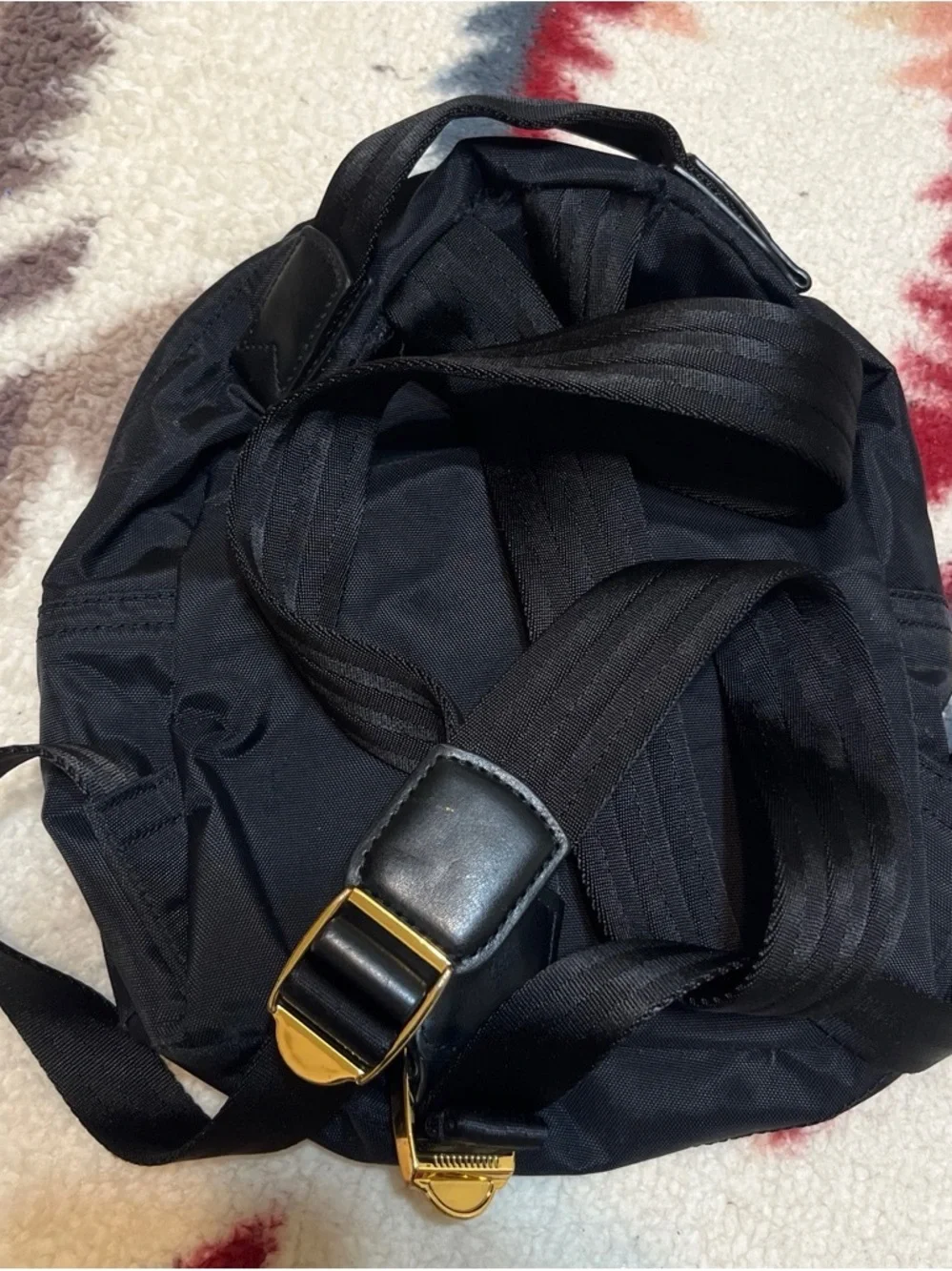 Marc Jacobs Black Nylon Mini Backpack